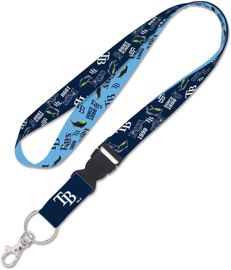 Tampa Bay Rays scatter Lanyard w/detachable buckle 1″